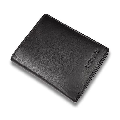 TANSTITCH Men Genuine Leather Wallets Slim Design | RFID Protected Gents Purse | Leather Wallets for Men Original Front Pocket Brown Nappa - Image 1