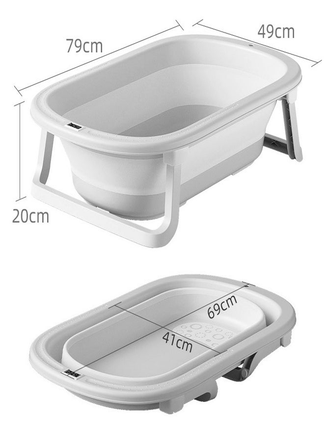 ZCM-HAPPY All in One Baby Bathtub Set Foldable Tub and Bath Mat with Temperature Display  - Image 2