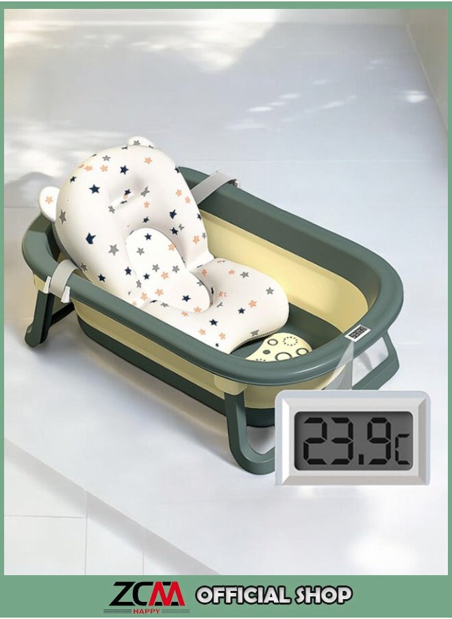 ZCM-HAPPY All in One Baby Bathtub Set Foldable Tub and Bath Mat with Temperature Display  - Image 1