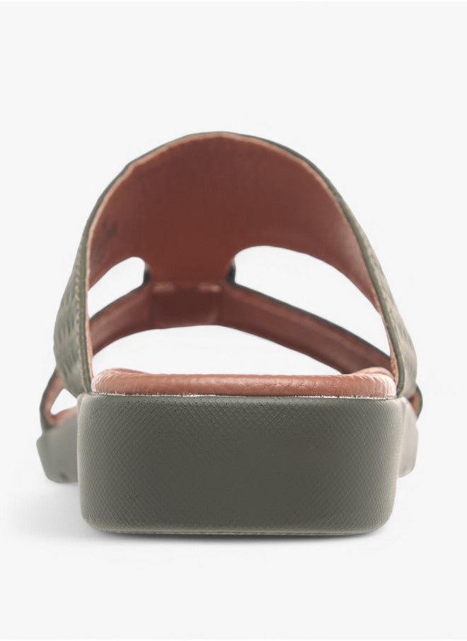 LBL by Shoexpress Metal Accent Slip-On Arabic Sandals  - Image 4