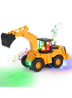 Excefore Excavator Truck Kids Toys, Electric Universal Wheel Children Car Toys for 2-5 Toddler, Toys Digger Truck with Light and Music Birthday for 2 for 3 4 5 6 7 8 Years Old  - Image 1
