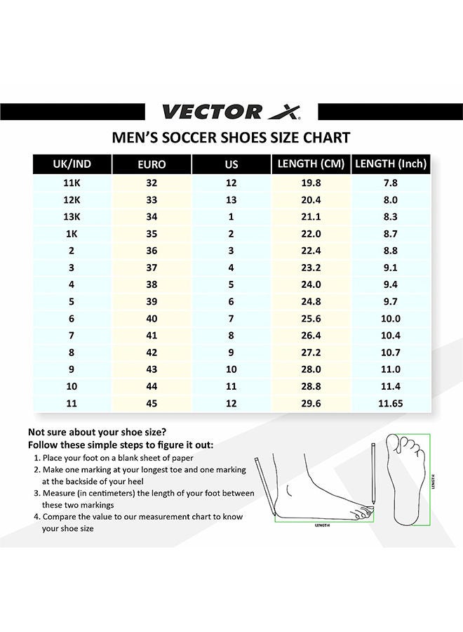 Vector X Fizer Indoor Football Shoes  | Synthetic Leather | Moulded Insole | Faux Leather,Rubber | Minimal Water Absorption | 10 UK / 11 US / 44 EU - Image 3