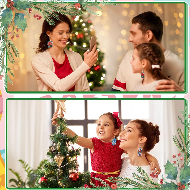 Glenmal 9 Pairs St. Patrick's Day Holiday Earrings for Women Easter Gnome/truck/floral Vase Acrylic Drop Dangle Earring(Novel Style) - Image 2