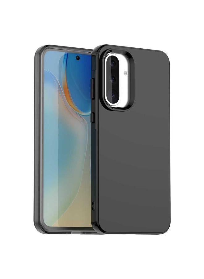 For Samsung Galaxy A36 5G Candy PC Hybrid TPU Shockproof Phone Case(Black)