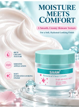 2PCS Renewal Face Cream for Dark Spots, Uneven Skin Tone, Freckles & Melasma, Moisturizing Brightening Facial Cream, 14-Day Skincare Regimen - view 3