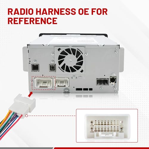 RED WOLF مجموعة أسلاك راديو السيارة لميتسوبيشي 2009-2019 لانسر، 2008 ميتسوبيشي لانسر GTS، 2012-2019 أوتلاندر سبورت 20 دبوس لتثبيت مشغل CD بعد السوق، - Image 4