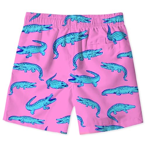 uideazone Boy's Swim Trunks 3D Crocodile Printed Swimming Trunks Quick Dry Surfing Board Shorts for Summer Beach Casual - Image 2