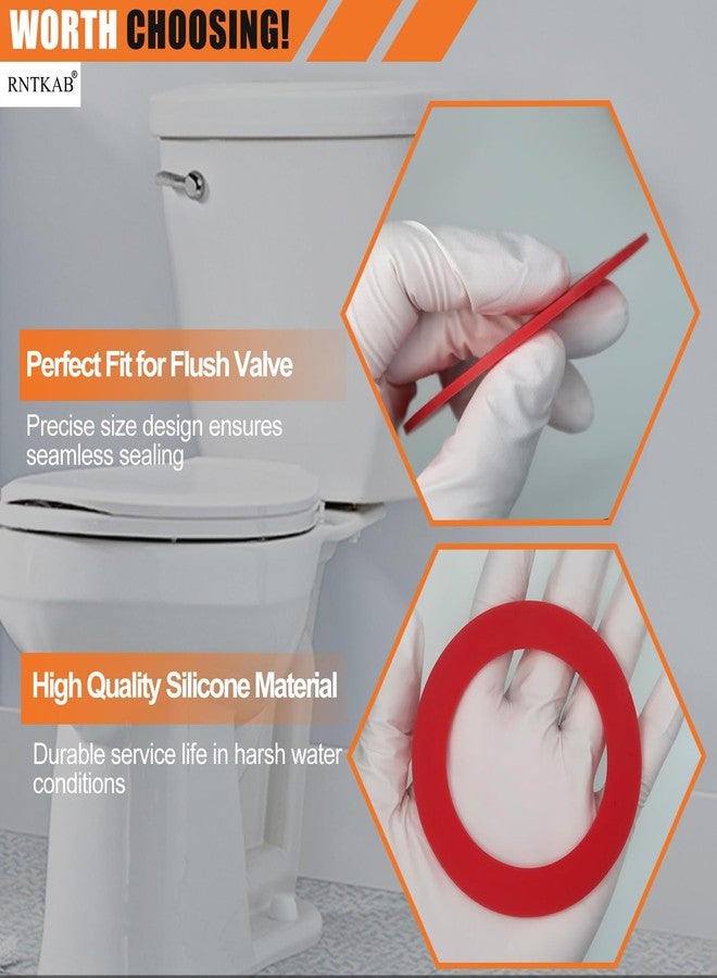 RNTKAB Flush Valve Seal for Mansfield 210/211 Flush Valve - 2-Pack Toilet Gasket Replacement Parts - Upgraded Leak-Proof Silicone 630-0030 Seal - Image 5