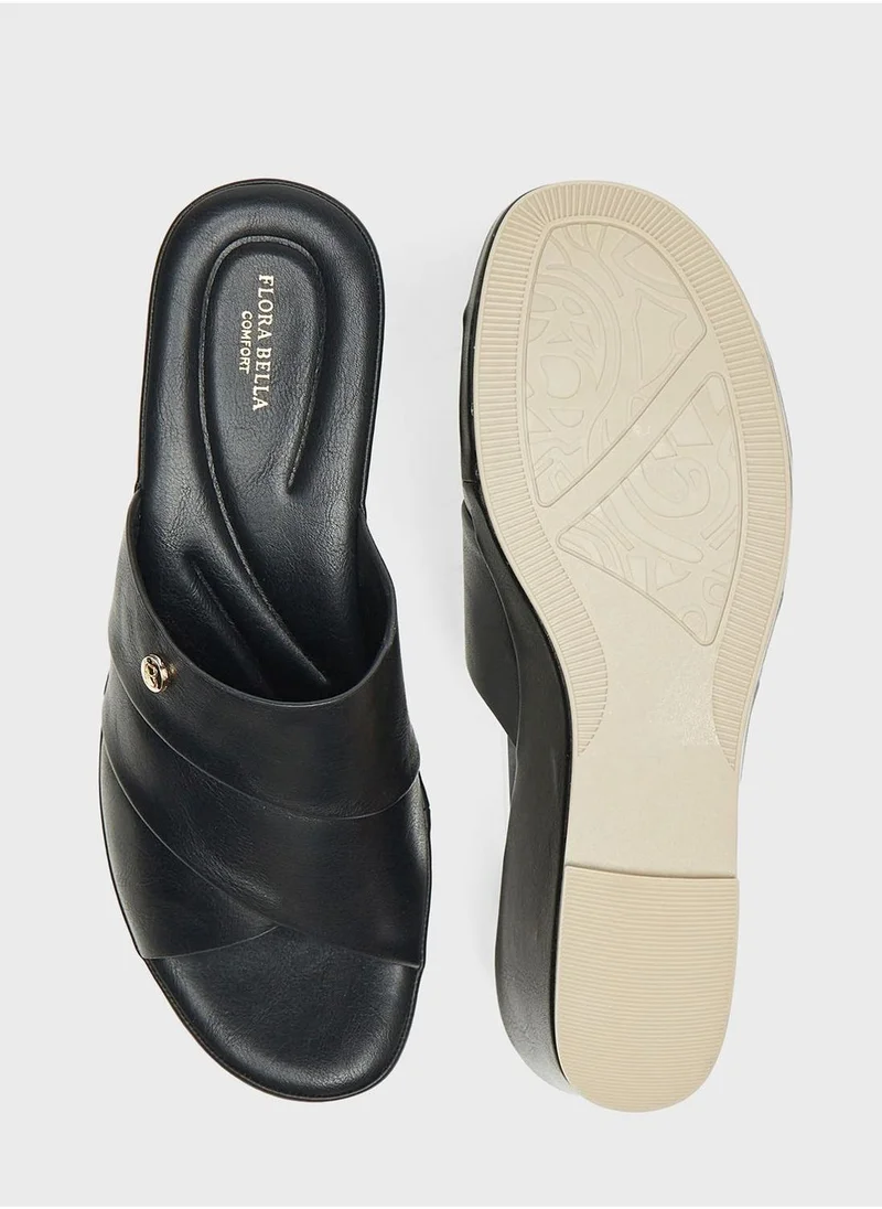 shoexpress One Strap Wedge Sandals