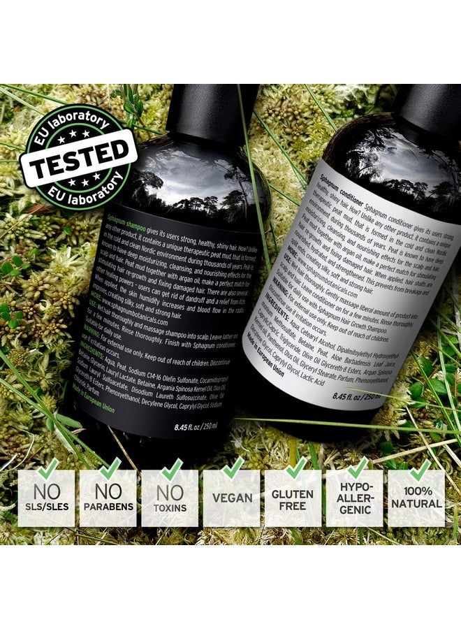 Sphagnum Botanicals Hair Growth Shampoo and Conditioner - Natural Argan Oil Treatment with Effective Peat Mud for Thin and Damaged Hair. No SLS/Parabens. Powerful Organic DHT Blocker. Best for Hair Loss… - Image 2