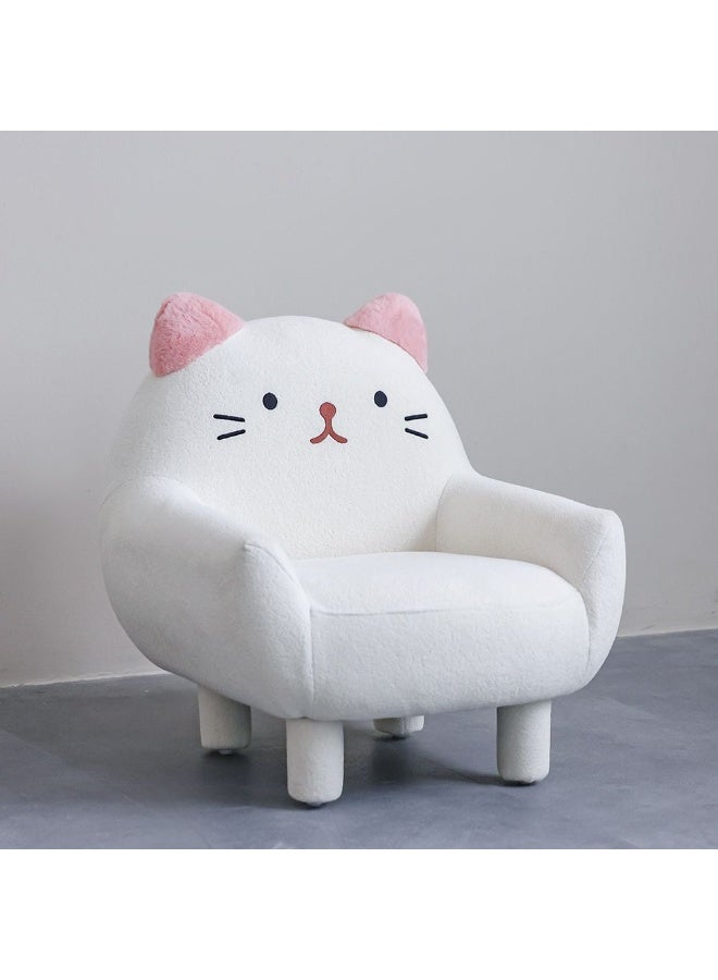 DANUBE HOME Kitty Kids Chair – Charming, Soft Upholstered Seat For Girls, Ideal For Bedroom, Playroom, Or Reading Corner – White & Pink - Image 1