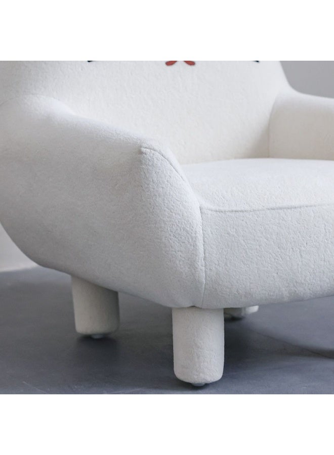 DANUBE HOME Kitty Kids Chair – Charming, Soft Upholstered Seat For Girls, Ideal For Bedroom, Playroom, Or Reading Corner – White & Pink - Image 4