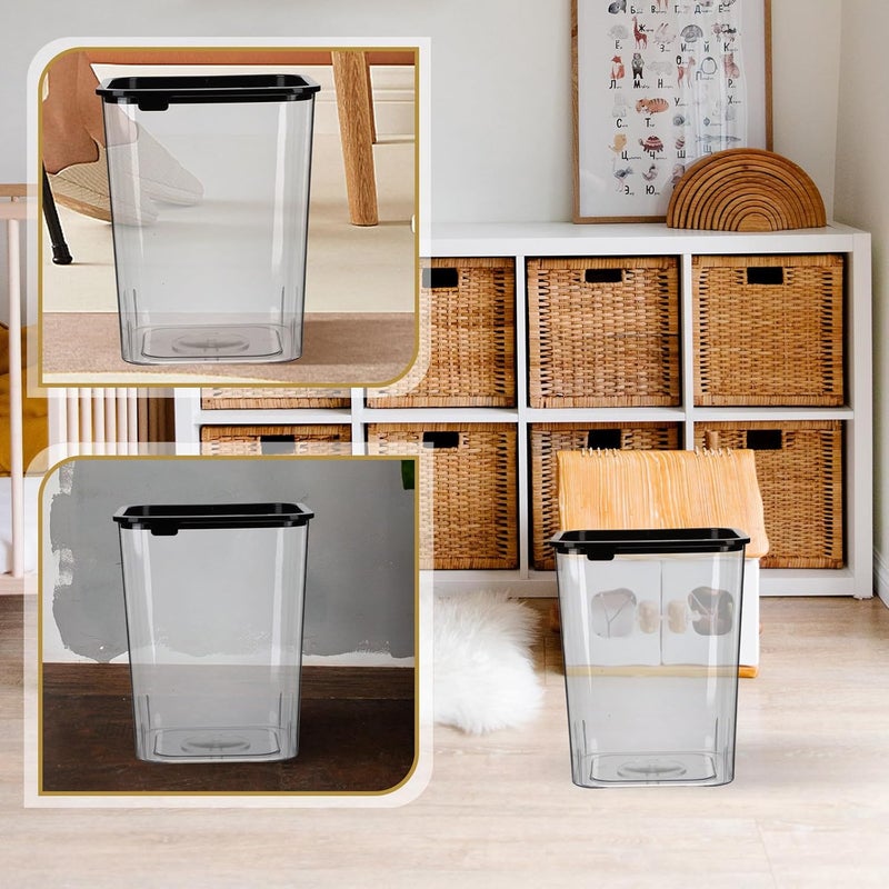 Square Waste Bin 15l Plastic Garbage Container for Bedroom Bathroom Kitchen Storage Organizer - Image 4