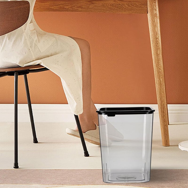 Square Waste Bin 15l Plastic Garbage Container for Bedroom Bathroom Kitchen Storage Organizer - Image 5