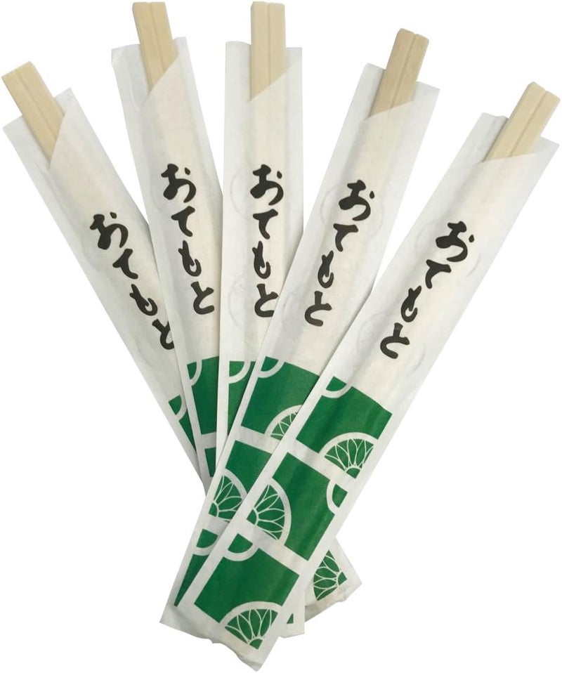 KingSeal 200 Count | 8 Inch Natural Poplar Disposable Wood Chopsticks, Paper Sleeve, Waribashi, Bulk Pack - 2 Packs x 100 Pairs - Image 2