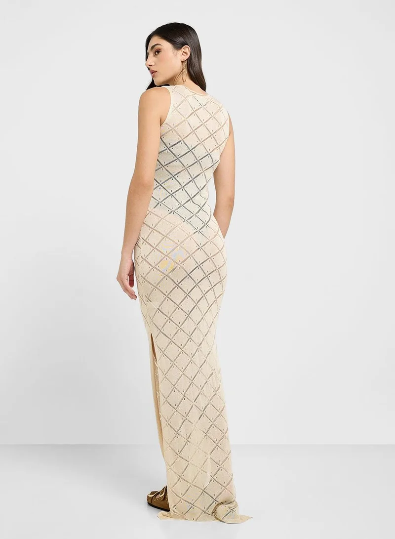 Ginger Rhombus Knit Dress