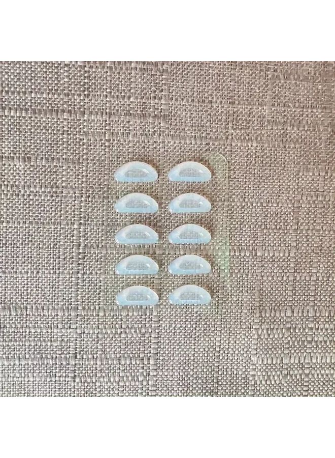 وسادات الأنف للنظارات السوداء 20 قطعة واقي أنف مضاد للانزلاق من السيليكون اللاصق للنظارات - Image 3