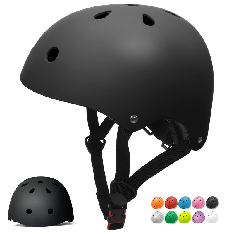 Glaf Toddler Helmet Kids Bike Helmets for 2-8 Years Old Baby Girls Boys Multi-Sport Helmet Adjustable Skateboard Bicycle Helmet Lightweight 2 Sizes for Toddler to Youth (Black, Small) - Image 1