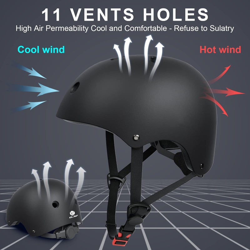 Glaf Toddler Helmet Kids Bike Helmets for 2-8 Years Old Baby Girls Boys Multi-Sport Helmet Adjustable Skateboard Bicycle Helmet Lightweight 2 Sizes for Toddler to Youth (Black, Small) - Image 4