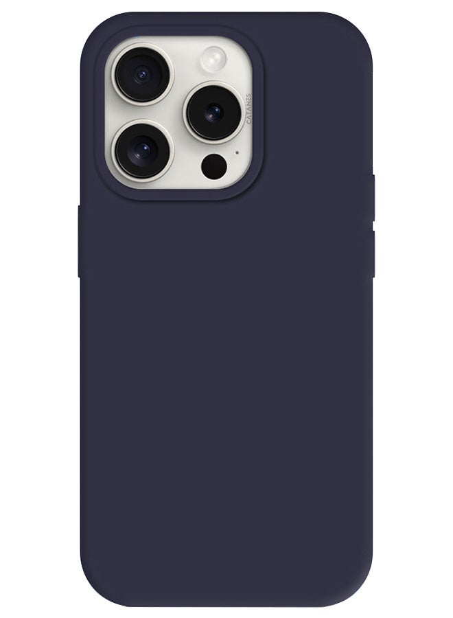 CATANES iPhone 15 Pro Case Silicone Case Cover Durable and Anti Scratch Back Cover Dark Purple - Image 1
