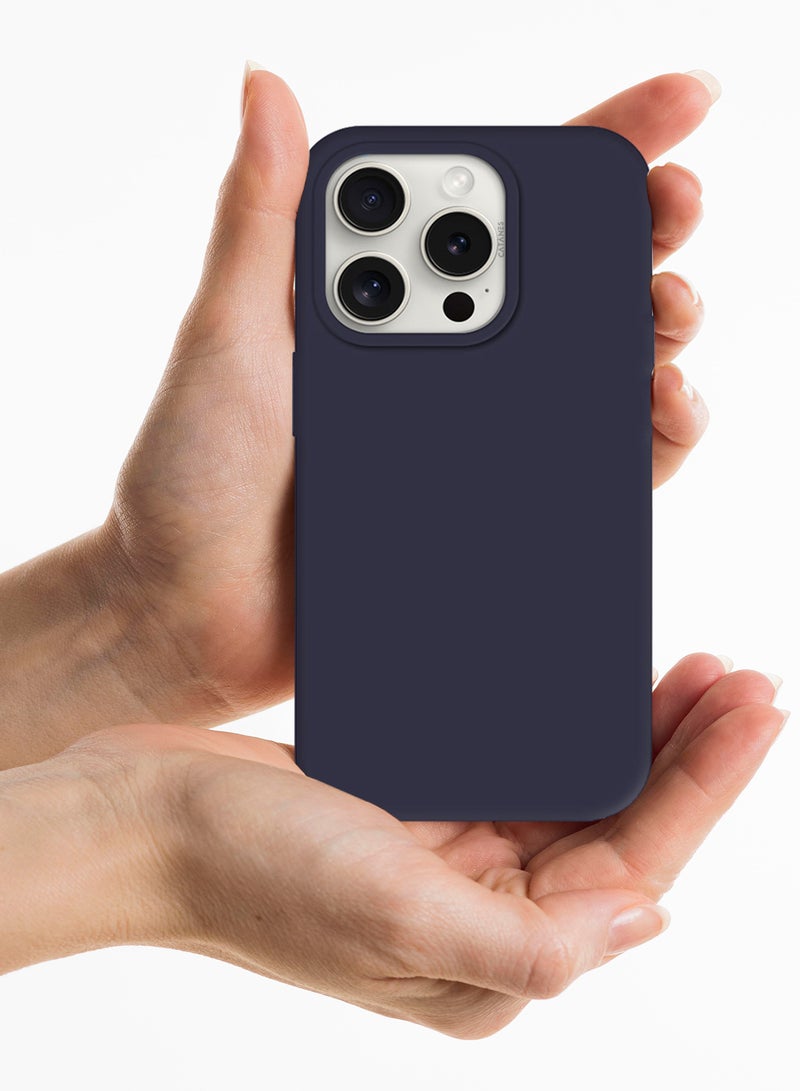 CATANES iPhone 15 Pro Case Silicone Case Cover Durable and Anti Scratch Back Cover Dark Purple - Image 5