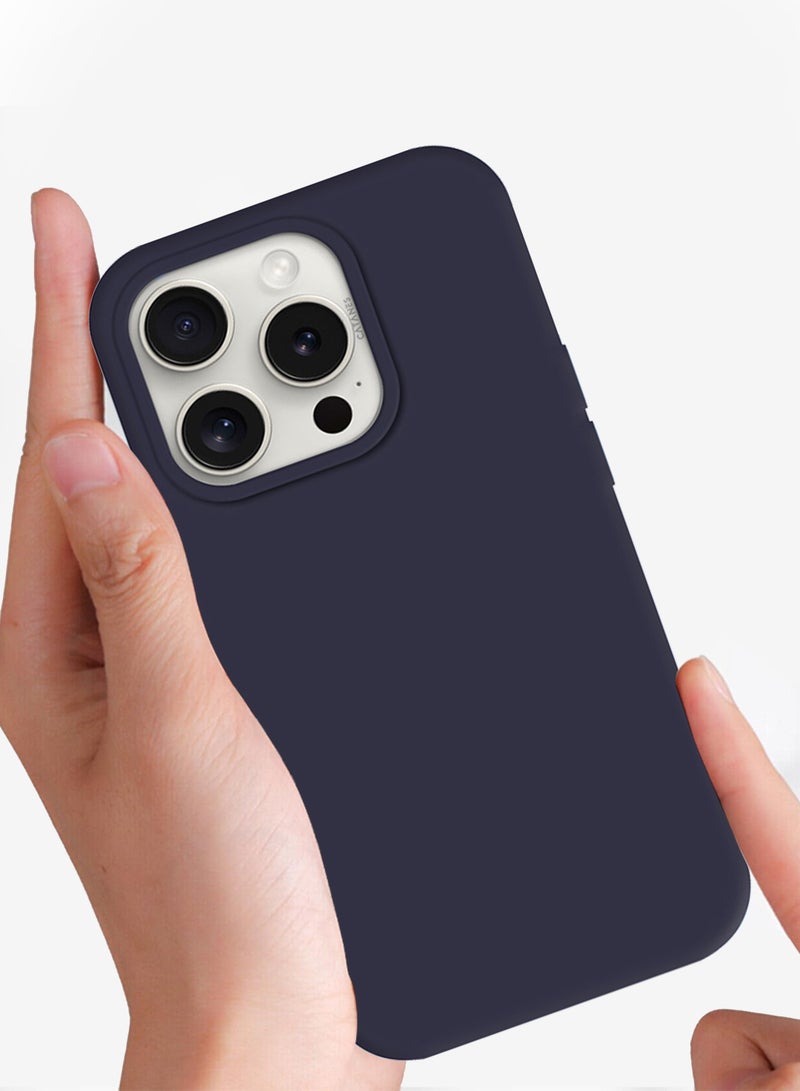 CATANES iPhone 15 Pro Case Silicone Case Cover Durable and Anti Scratch Back Cover Dark Purple - Image 3