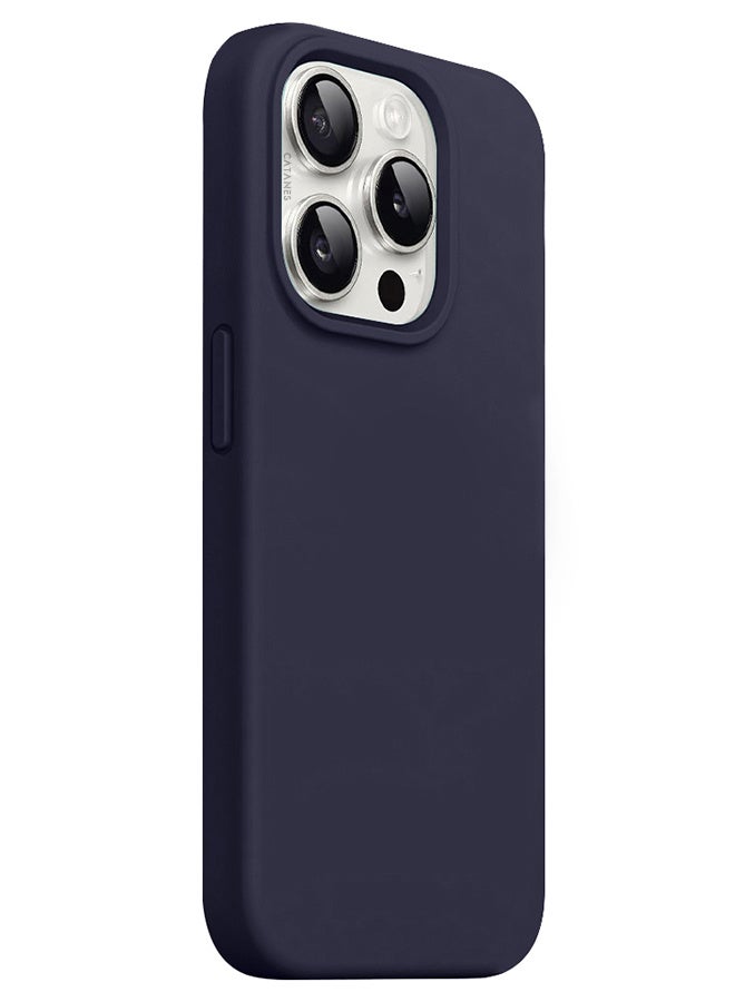 CATANES iPhone 15 Pro Case Silicone Case Cover Durable and Anti Scratch Back Cover Dark Purple - Image 2