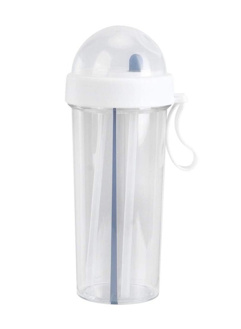 كاست ويف زجاجة مياه للشرب، 21oz كوبين للشرب، زجاجة شرب مزدوجة الاستخدام، كوب ماء مع 2 زجاجة مياه محمولة من القش للجري والتسلق وصالة الألعاب الرياضية وركوب الدراجات والمشي لمسافات طويلة وتسلق الجبال - Image 1