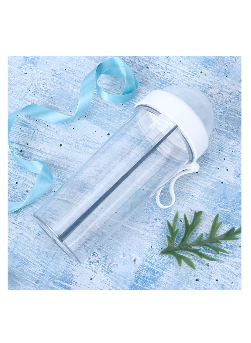 كاست ويف زجاجة مياه للشرب، 21oz كوبين للشرب، زجاجة شرب مزدوجة الاستخدام، كوب ماء مع 2 زجاجة مياه محمولة من القش للجري والتسلق وصالة الألعاب الرياضية وركوب الدراجات والمشي لمسافات طويلة وتسلق الجبال - Image 4