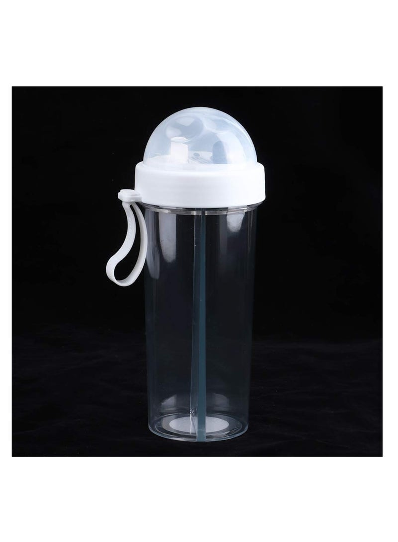 كاست ويف زجاجة مياه للشرب، 21oz كوبين للشرب، زجاجة شرب مزدوجة الاستخدام، كوب ماء مع 2 زجاجة مياه محمولة من القش للجري والتسلق وصالة الألعاب الرياضية وركوب الدراجات والمشي لمسافات طويلة وتسلق الجبال - Image 5