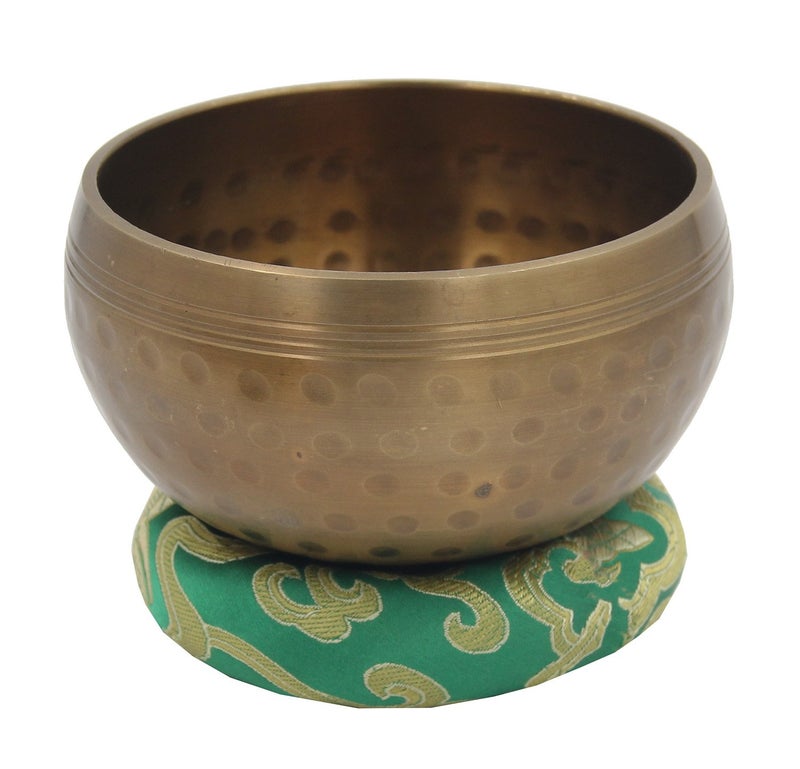 DharmaObjects Silk Brocade Ring Cushion Pillow for Tibetan Singing Bowl Hand Made Nepal (Green)  - Image 2