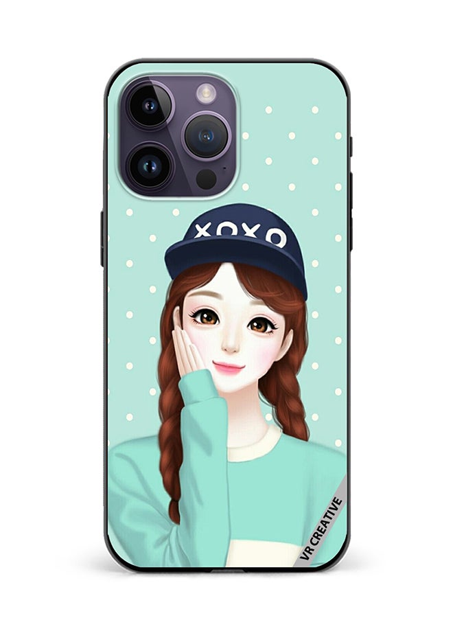 VR CREATIVE Protective Case Cover For Apple iPhone 16 Pro Max Xoxo Girl Design Multicolour