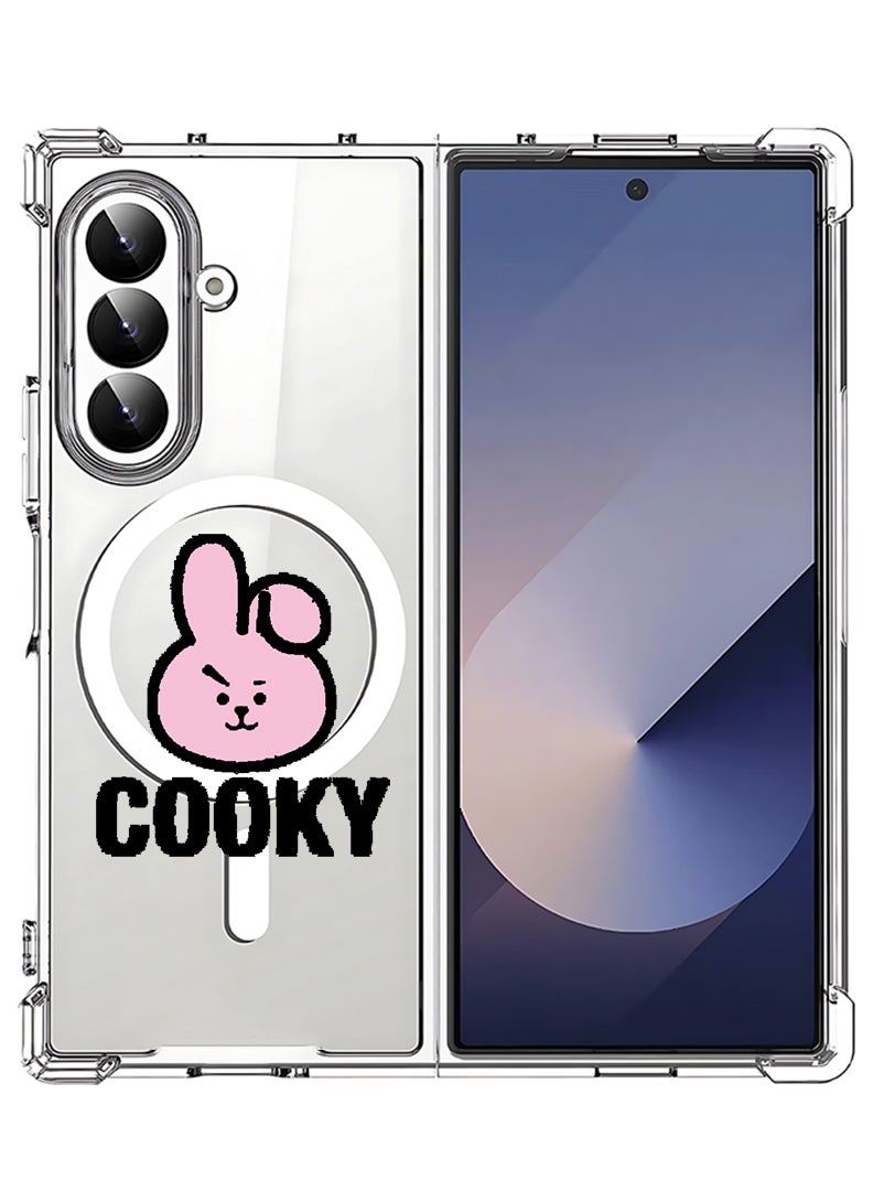 Theodor Magnetic Case for Samsung Galaxy Z Fold 7 Compatible with MagSafe Wireless Charging, Shockproof Phone Bumper Cover Cooky - Image 1