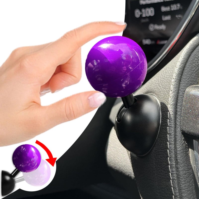 Zerikwon ðŸ¯ð—  Tape | Car Joystick Push Start Button Cover, Metal Push to Start Accessories, Car Starter Engine Start Stop Button Cover, Cool Car Accessories Interior Decor Push to Start Button Rocker,ï¼ˆPurpleï¼‰ - Image 1