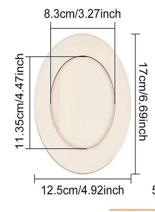 Curious Button Pack of 2 Wooden Oval Photo Frames for Tabletop Display, DIY Craft Photo Frame for Painting Decoration, Pine MDF Wooden Table Photo Frame for Home Decor Arts and Crafts Projects – 6.6X4.9 Inch - Image 2