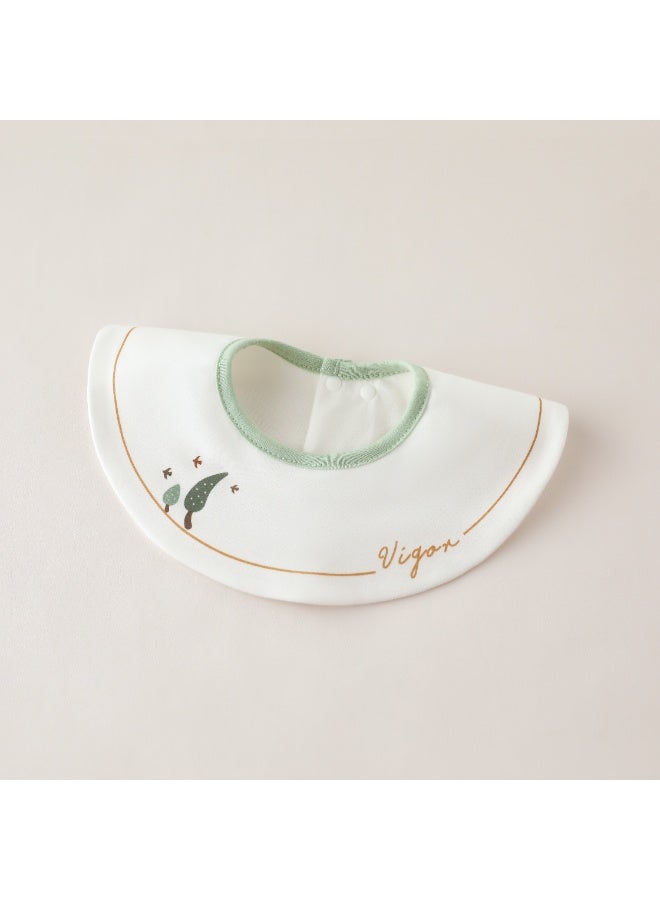 3-Pack Infant Bibs - 360° Rotatable Waterproof Cotton Drool Bibs for Newborns, Anti-Spit Milk Essentials with Petal Design - Image 4