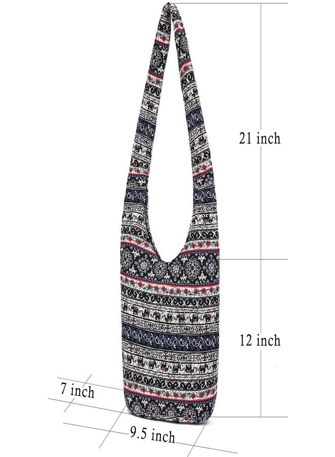 Coton Pose Women Shoulder Handbags Fashion canvas Hippie Crossbody Bags Bohemian Animal Prints Hobo Bags (multi), Multi - Image 3
