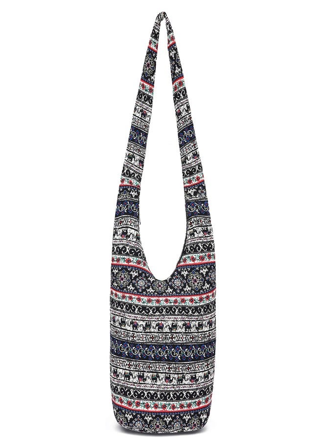 Coton Pose Women Shoulder Handbags Fashion canvas Hippie Crossbody Bags Bohemian Animal Prints Hobo Bags (multi), Multi - Image 1