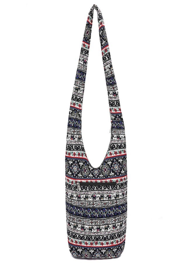 Coton Pose Women Shoulder Handbags Fashion canvas Hippie Crossbody Bags Bohemian Animal Prints Hobo Bags (multi), Multi - Image 4