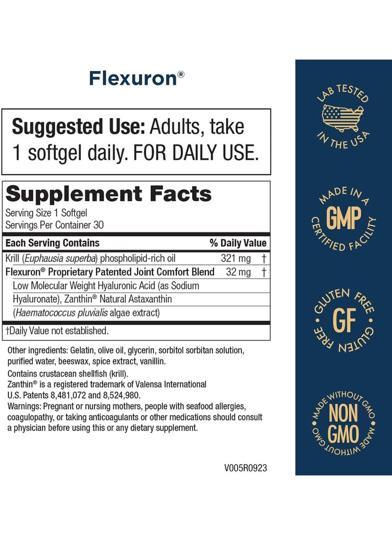 Purity Products Flexuron Joint Formula Krill Oil 30 Count  - Image 2