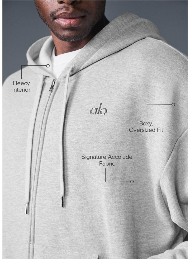 alo Versatile Zip-Up Hoodie | Wind-Resistant & Breathable for Commuting and Training - Image 2