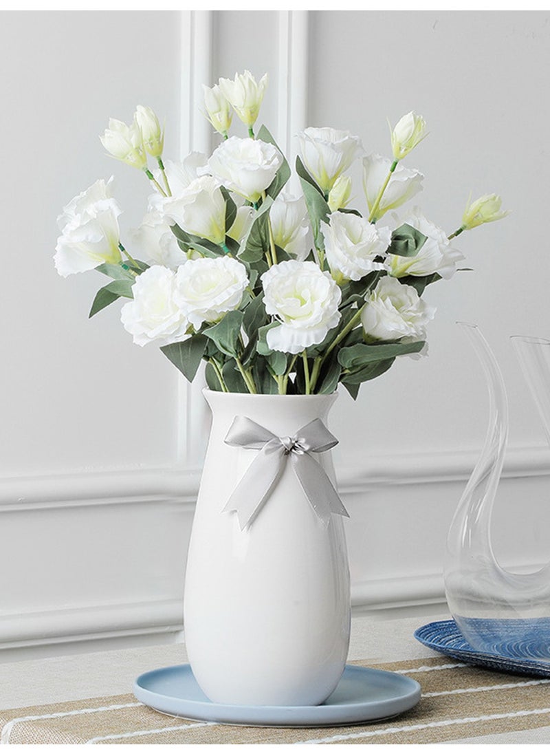 LEOKOR 6 Artificial Platycodon Grandiflorum Flowers, Faux Flowers Foam Large Flower Bouquet Bunches Arrangements for Home Decor  - Image 4
