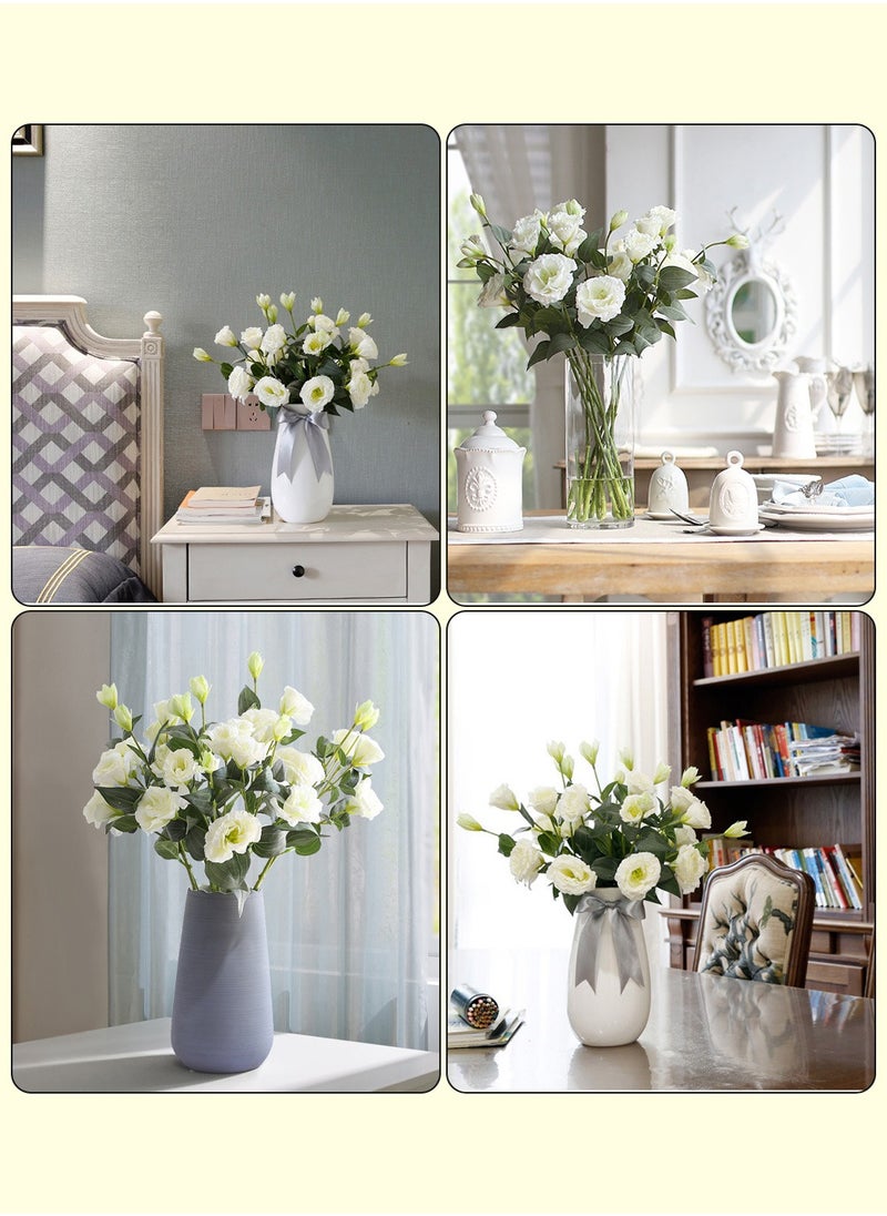 LEOKOR 6 Artificial Platycodon Grandiflorum Flowers, Faux Flowers Foam Large Flower Bouquet Bunches Arrangements for Home Decor  - Image 5