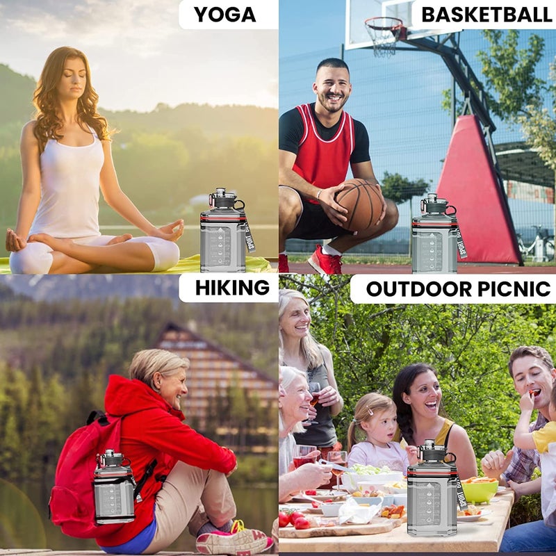 Arcanine Arcanine 22L Large Water Jug Large Capacity Sports Water Bottle Leak Proof Container BPA Free Plastic with Carry Loop Fitness for Camping Workout Bike Hiking Outdoor Gym  - Image 4