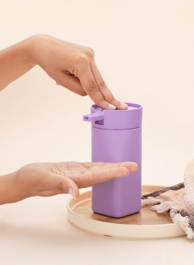 SORATH Liquid Dispenser Bottle for Hand Wash | Refillable Pump Container for Kitchen & Bathroom | Durable Leak-Proof Storage Bottle for Daily Use (300 ml) (Purple) - Image 2