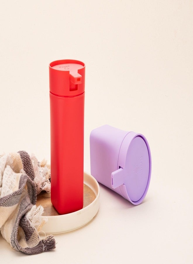 SORATH Liquid Dispenser Bottle for Hand Wash | Refillable Pump Container for Kitchen & Bathroom | Durable Leak-Proof Storage Bottle for Daily Use (300 ml) (Purple) - Image 3