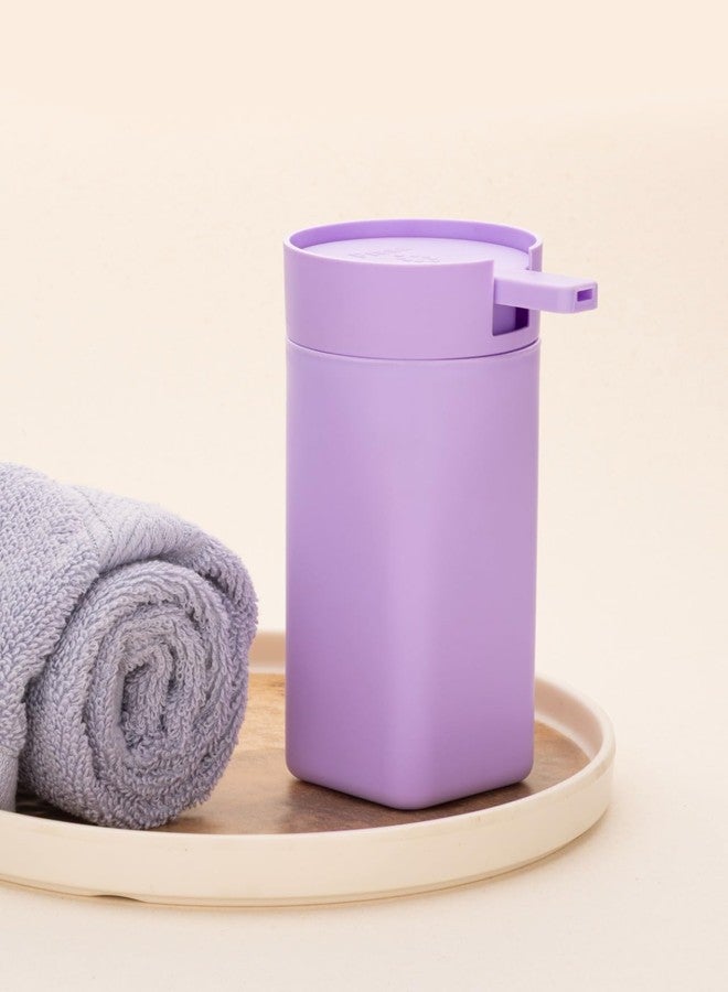 SORATH Liquid Dispenser Bottle for Hand Wash | Refillable Pump Container for Kitchen & Bathroom | Durable Leak-Proof Storage Bottle for Daily Use (300 ml) (Purple) - Image 1
