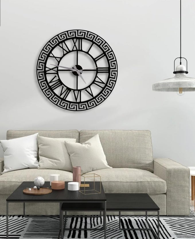 NUMBERS METAL WALL CLOCKMETAL WALL ARTOVERSIZED WALL DECORLARGE CLOCKMINIMALIST CLOCKNEW YEAR GIFT STYLE20 SIZE50