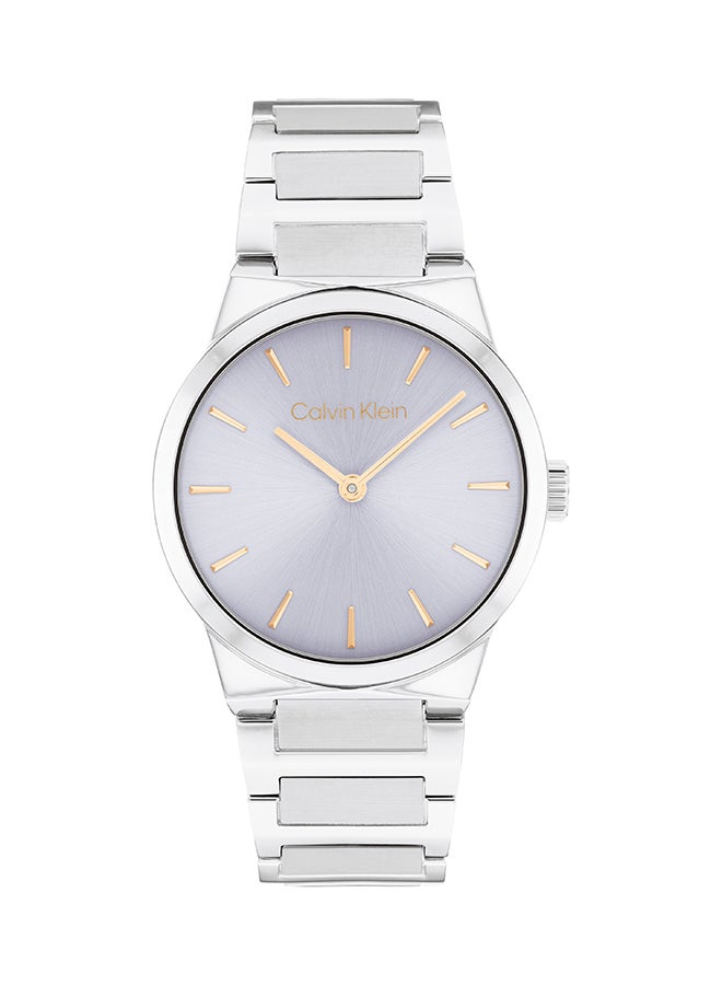 CALVIN KLEIN ساعة كالفن كلاين النسائية ذات العلبة الدائرية باللون الأرجواني - 25100079 - Image 1