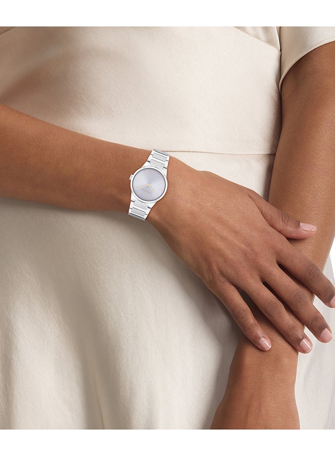 CALVIN KLEIN ساعة كالفن كلاين النسائية ذات العلبة الدائرية باللون الأرجواني - 25100079 - Image 4